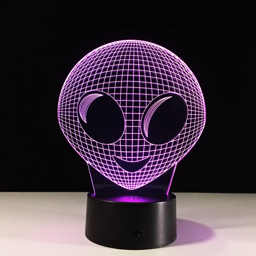 Уникальный Прекрасный 3D чужой светодиодный настольный светильник Ночной