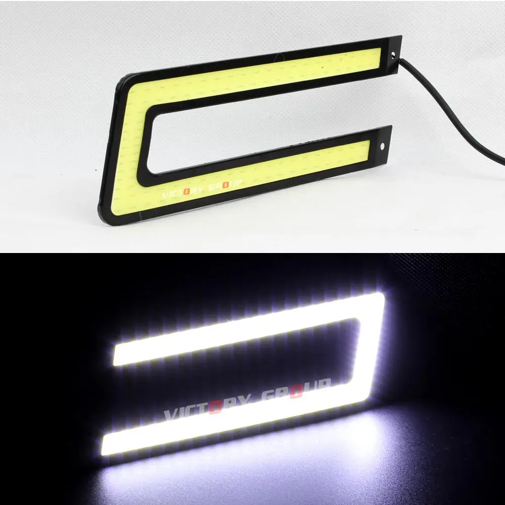 

LED COB DRL Daytime Running Light Waterproof Universal led COB DRL Kit white color Auto Driving Light 12V 20w