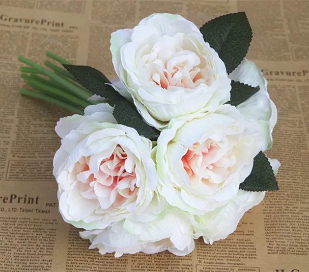 10 шт./Букет невесты с пионами свадебный букет Цветочная ваза мебель для дома
