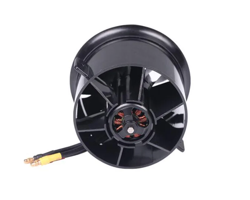 

70mm Ducted Fan V2 12 Blade Propeller Outrunner Motor 2845 KV2750 4S 3.5MM Banana Head Culvert For DIY Jet RC EDF Airplane