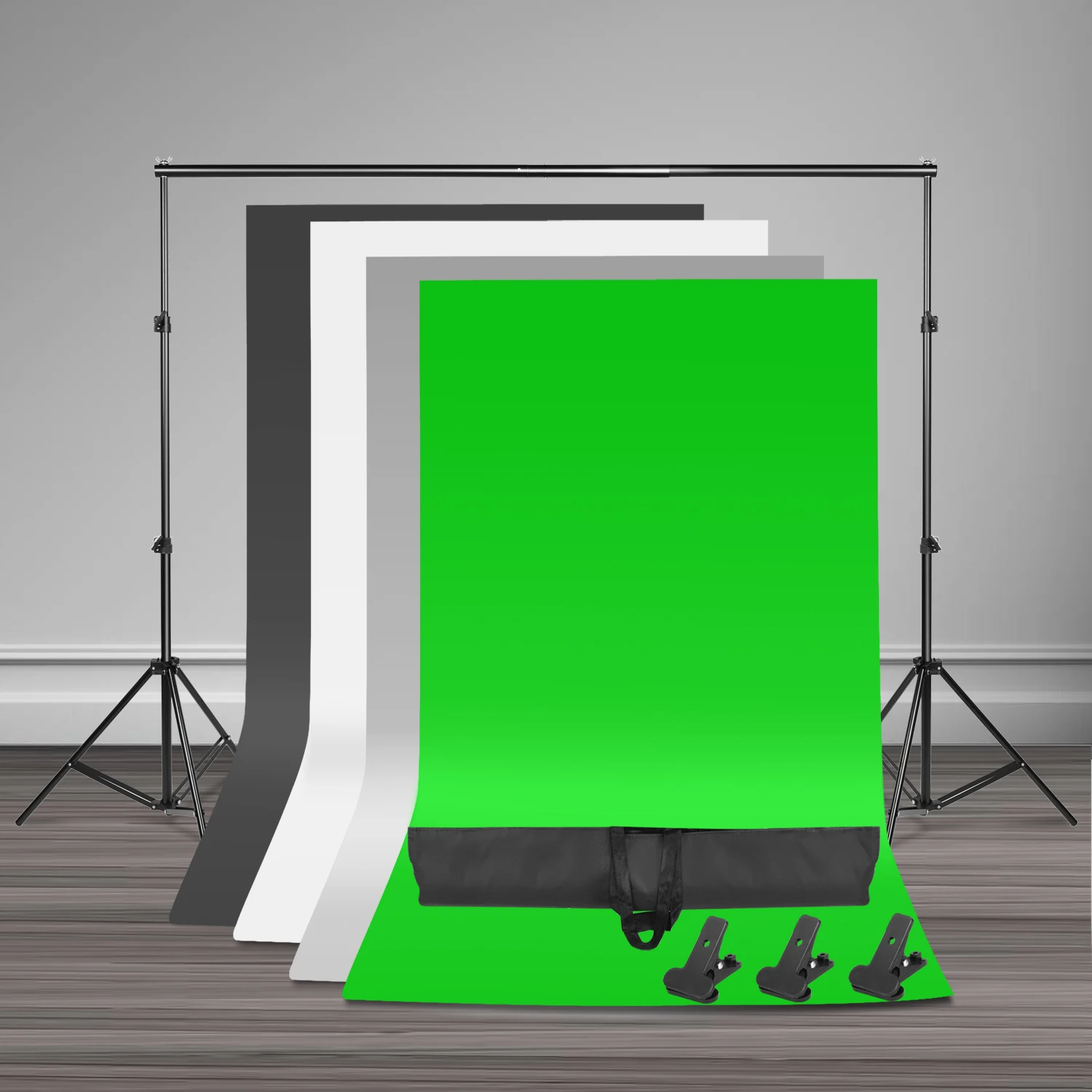 

ZUOCHEN Photo Studio LED Softbox Umbrella Lighting Kit Background Support Stand 4 Color Backdrop for Photography Video Shooting