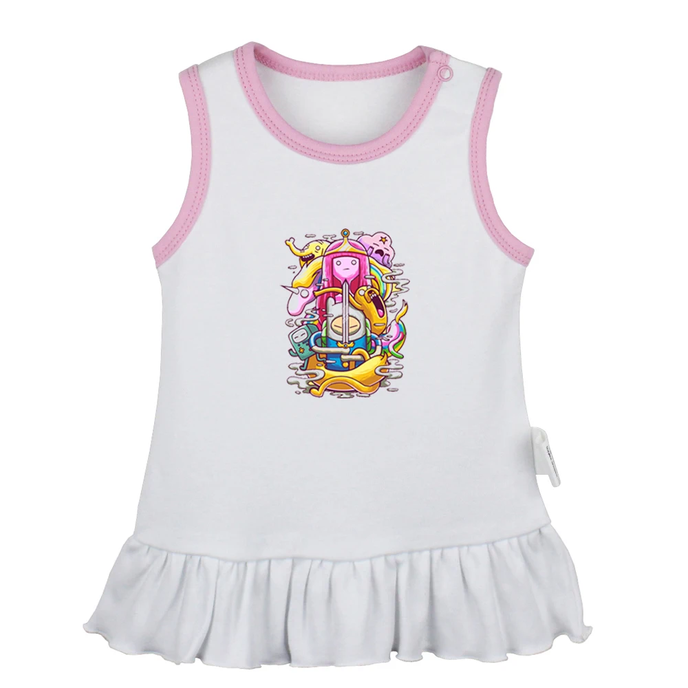 Платье принцессы для новорожденных девочек платье без рукавов малышей хлопковая