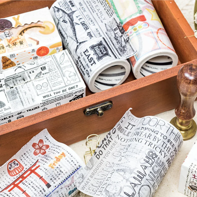 9 см* 5 м Винтаж новости время газета Васи клейкие ленты DIY украшения Скрапбукинг планировщик изоляционная лента клейкая лента Этикетка Стикеры