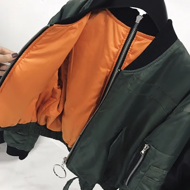 Twotwinstyle Короткие хлопковые пальто на молнии куртка-бомбер Куртки Для женщин