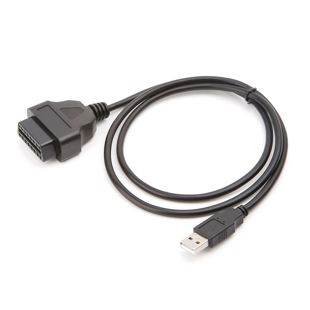 16Pin OBD2 к USB порт зарядное устройство адаптер Кабельный разъем диагностический