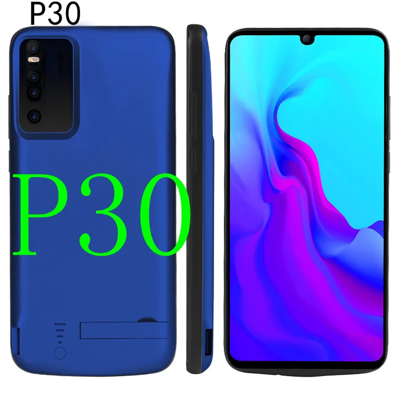 P30-Blue Внешний аккумулятор USB зарядное устройство чехол для huawei P30 Pro противоударный Аккумулятор Чехол для блока питания для huawei P30 зарядка задняя крышка Капа - Цвет: P30-Blue