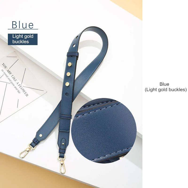 Blue-light gold Регулируемый ремень, сумка на плечо, черные широкие ремешки для сумок, женская сумка через плечо, ремень для сумки, замена, correa bolso sac - Цвет: Blue-light gold