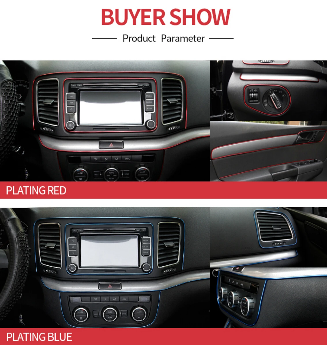 3 м/5 м Универсальная автомобильная декоративная полоска DIY интерьерная стенная