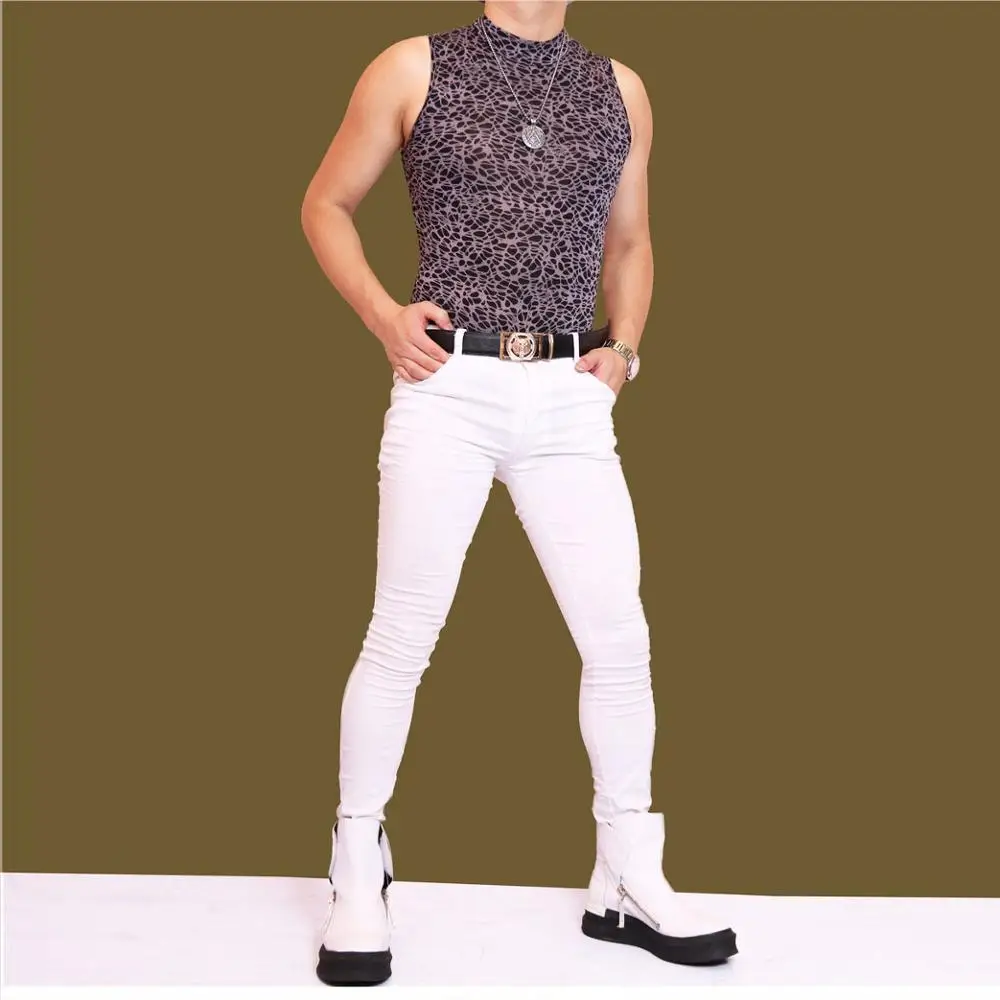 white jeans Сексуальные мужские обтягивающие джинсы с низкой талией, посылка, узкие брюки-карандаш, обтягивающие брюки для обуви, тонкие легинсы Stylist Fad, мягкие, моющиеся, неувядающиеся - Цвет: white jeans