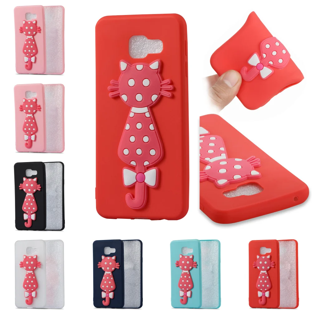 3D Кот мультфильм мягкий силиконовый прекрасное покрытие сумка чехол для