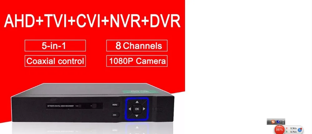 4-канальный 1080N 5 в 1 (совместимый с TVI CVI AHD DVR IPC) CCTV H.264 видеонаблюдение записью на