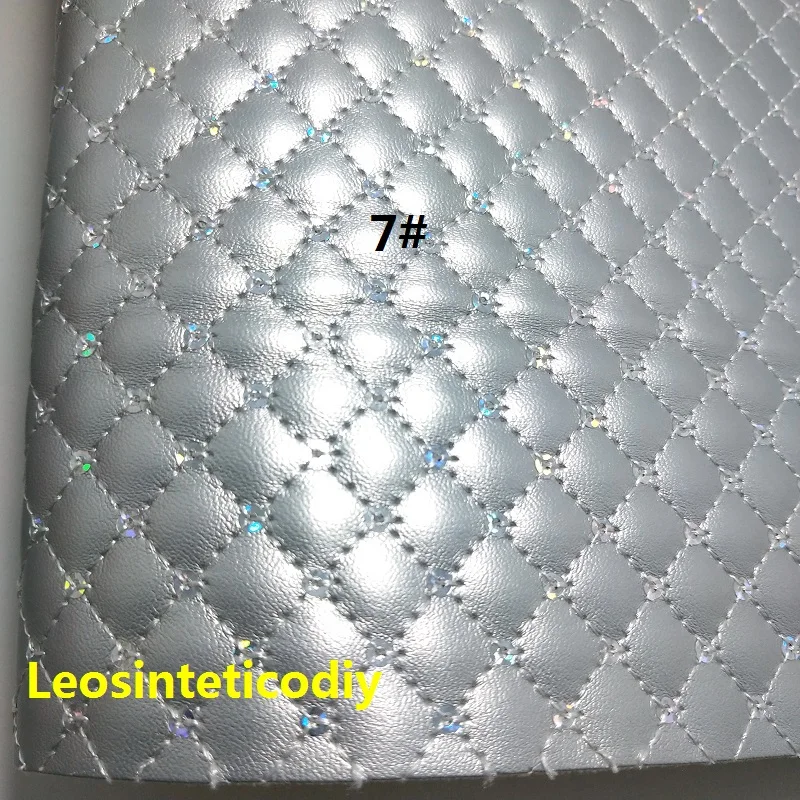 2 шт. 21x29 см стеганые квадраты с Sequines блестящие кожаные для самодельные Луки сумки обувь 3S13 - Цвет: 2PCS NO.7