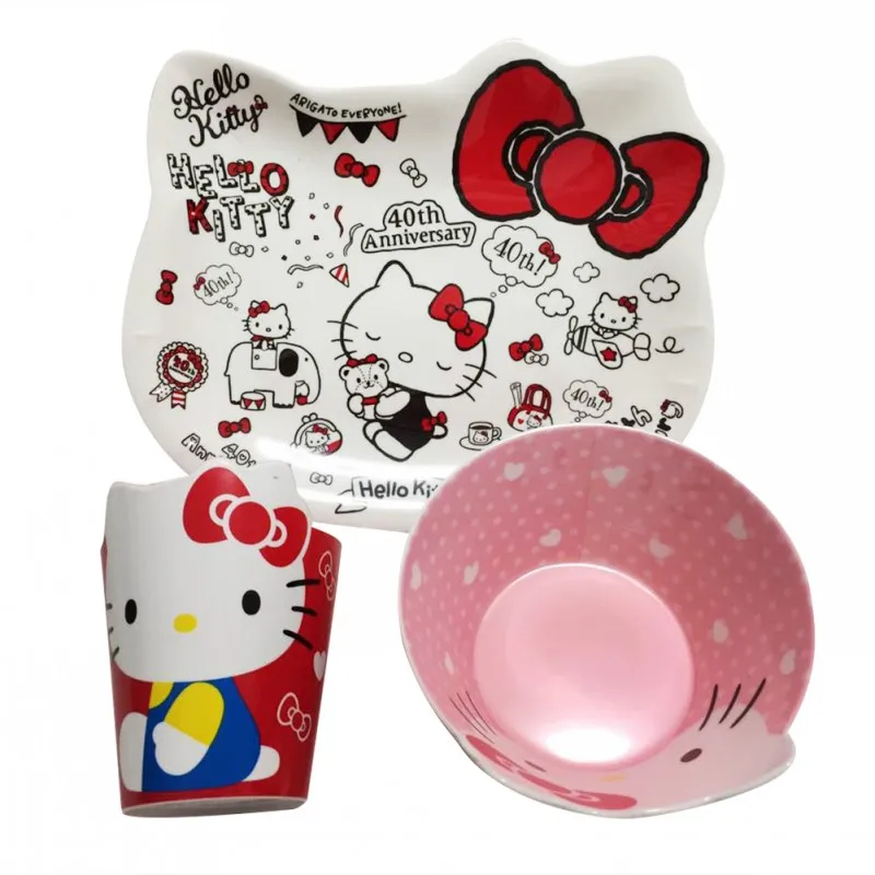 Новая меламиновая тарелка для кормления с милым мультяшным рисунком малышей