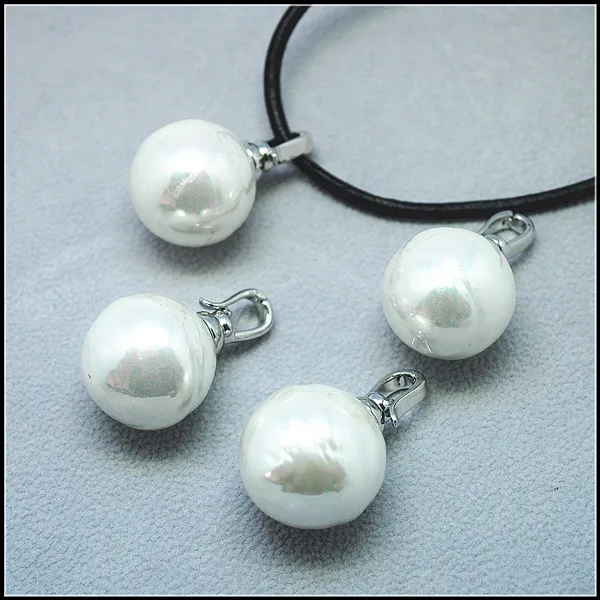 1 шт. подвески в виде ракушки белые цвета синтетические Перламутровые Бусины хит