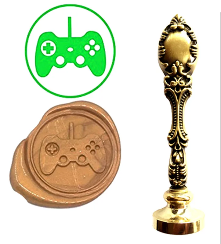 Кнопка для игровой консоли винтажный логотип на заказ роскошное восковое