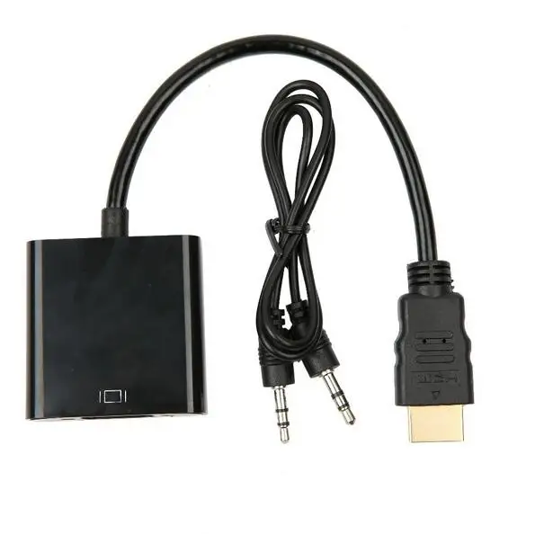 HDMI мужчина к VGA Женский видео аудио конвертер адаптер Кабели кабель HD 1080P для ПК