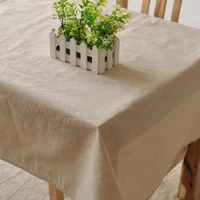 writing desk brown cotton tablecloth beige dining natural solid color garden