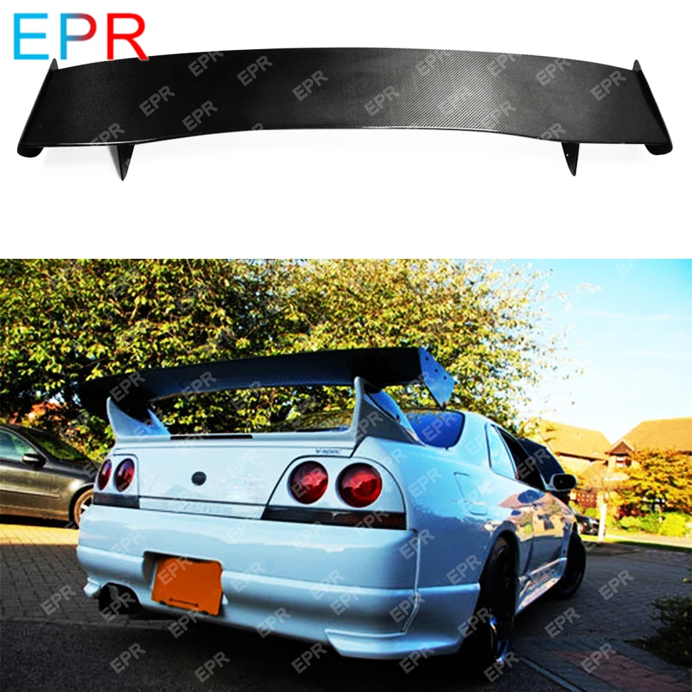 Для Nissan Skyline R33 углеродного волокна GT автомобильный спойлер настройки части для R33 GTR пчелы R спойлер GT(подходит только для GTR задний спойлер базы