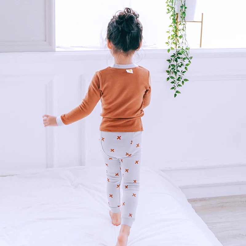 Женский весенне летний детский пижамный комплект ночная рубашка с мультяшным