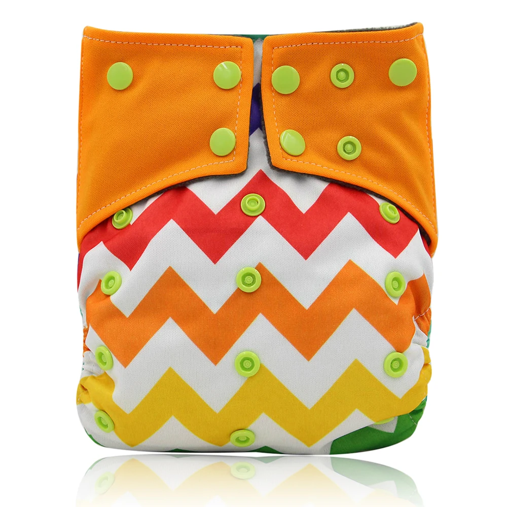 OhBabyKa тканевые подгузники Couche Lavable Bamboo угольный подгузники многоразовые детские подгузники AI2 с карманами+ 6 подгузников
