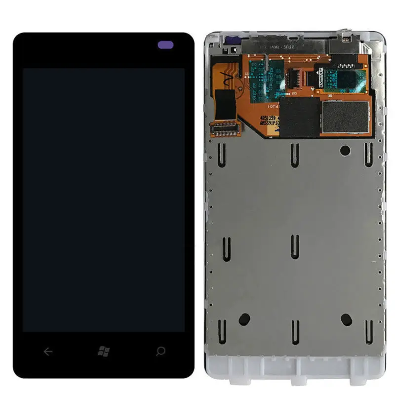 

Sinbeda AMOLED 3,7 ''ЖК-дисплей для Nokia Lumia 800 ЖК-дисплей сенсорный экран Рамка дигитайзер в сборе для Nokia Lumia 800 ЖК-экран