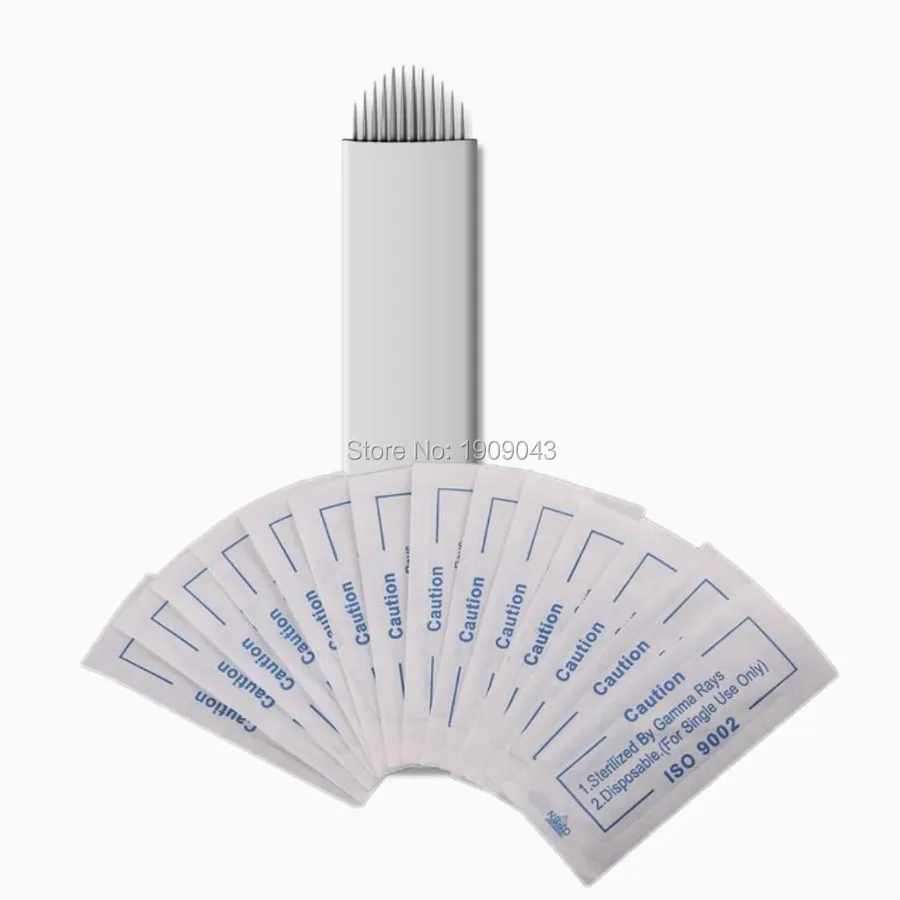 500 шт. U-образные иглы для перманентного макияжа 14 пин | Красота и здоровье