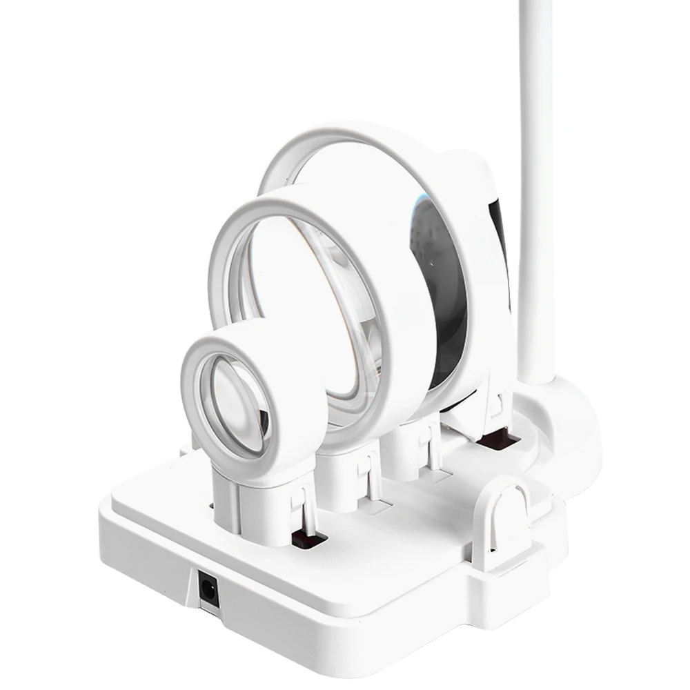 Настольная лупа со светодиодсветодиодный подсветкой 3 линзы 2 5x/5X/16X | Инструменты