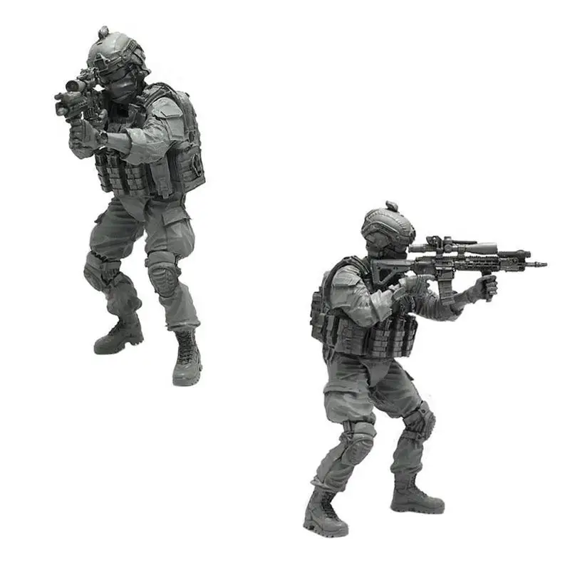 Dongzhur 1/35 спецназ Снайпер полимерный Солдат модель изящная миниатюрная сборная игрушка ручной работы подарок полимерные фигурки Tlp-04