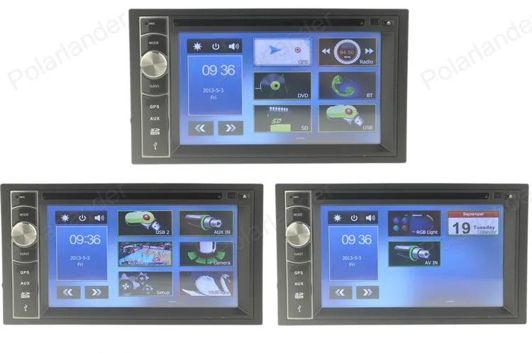 Автомобильный DVD 2 DIN 6.5 ''Руль управления GPS навигации Сенсорный экран Bluetooth