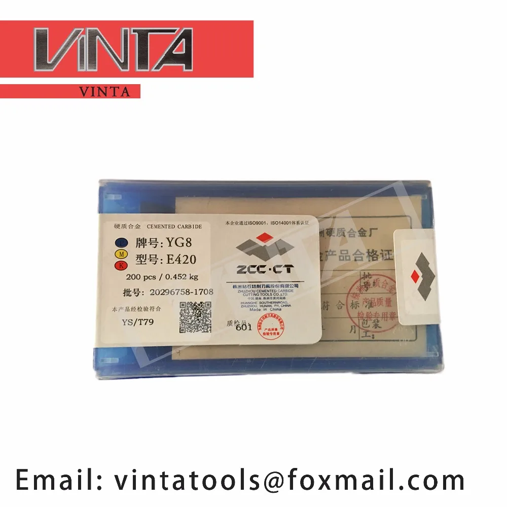 

High quality 30pcs/lots YG8 E420 cnc carbide welding inserts