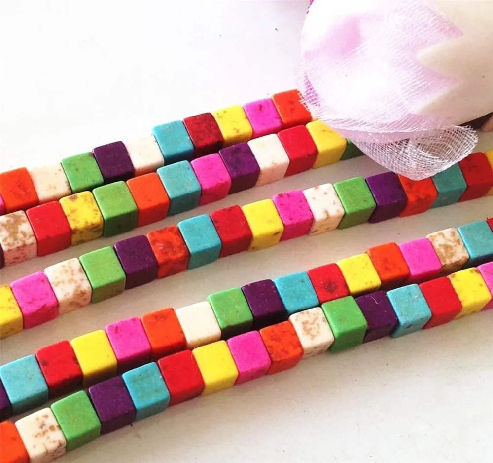 Красивые Квадратные бусины 5 мм из индейки незакрепленные модные ювелирные