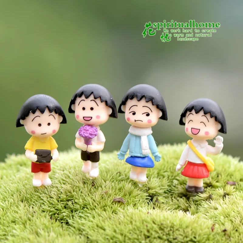

4pcs Small Resin Sweet Girl For Moss Micro Landscape Doll Jewelry Ornaments Material DIY Home Decoration