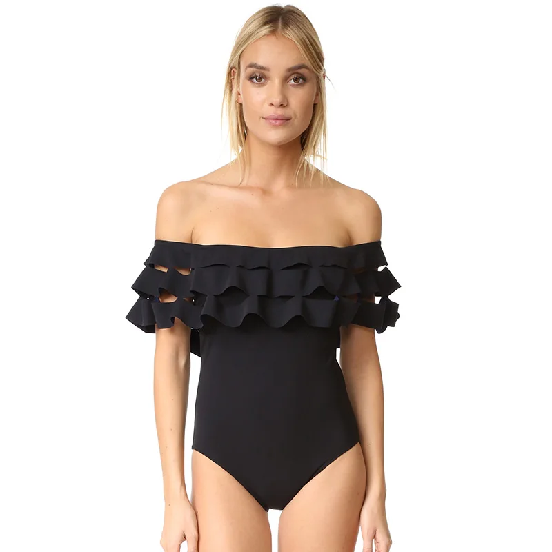 Купальщик купальники женские для девочки купальник женский one piece swimsuit women with ruffles женский с рюшами ретро push up swimwear кружево монокини Monokini Спортивный костюм Maillot