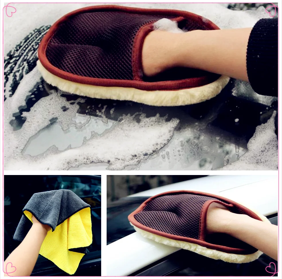 Машинный стиль шерстяные моющие перчатки моющая ткань полотенце для BMW E34 F10 F20 E92