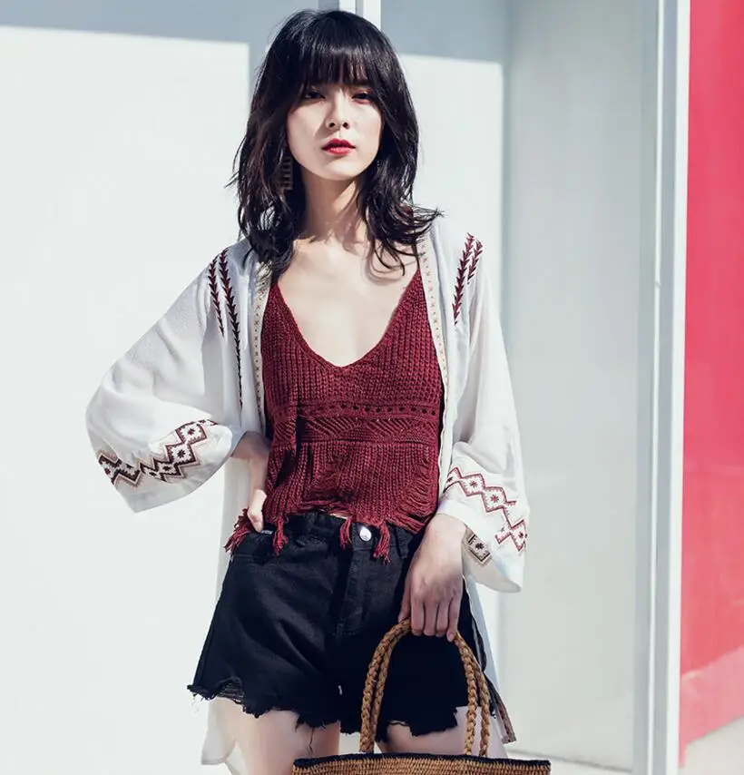 2019 Новый Модный женский летний кардиган пляжный Резорт солнцезащитный шаль с