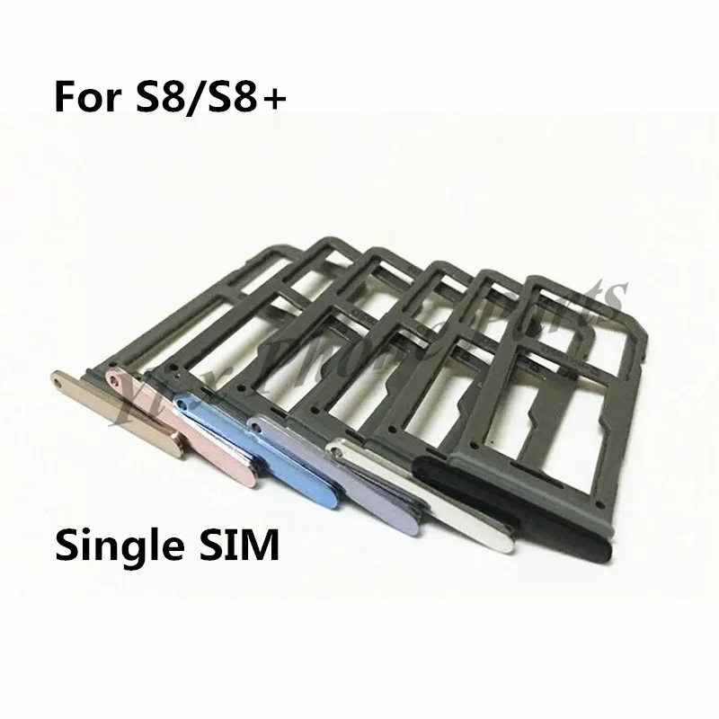 100PCS/Lot SIM Card Slot SD Card Tray Holder Adapter Single SIM and Dual SIM for Samsung Galaxy S8 G950 S8 Plus G955