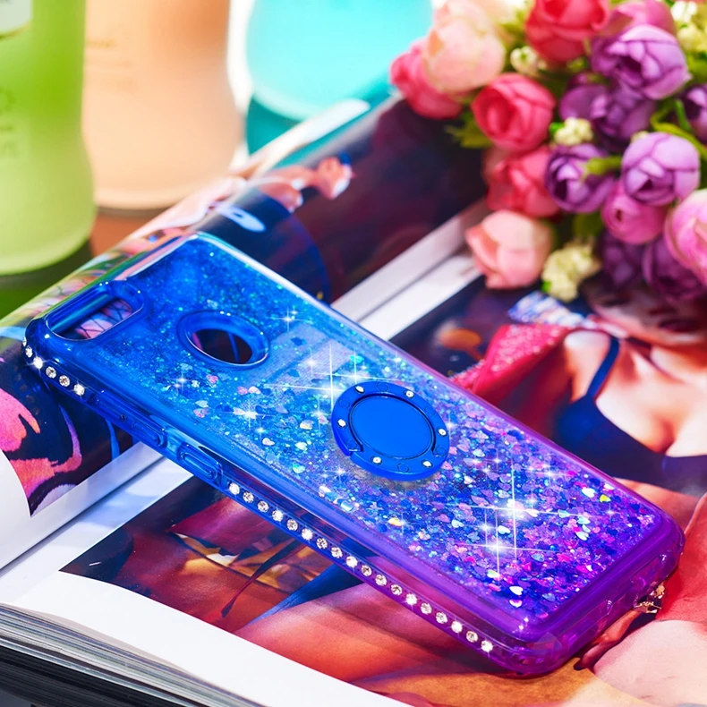 Зыбучие пески bling чехол для телефона huawei P smart Cover TPU задняя крышка для huawei Enjoy 7S FIG-LX1 FIG-LX2 чехол для FIG-LX3 5,65"