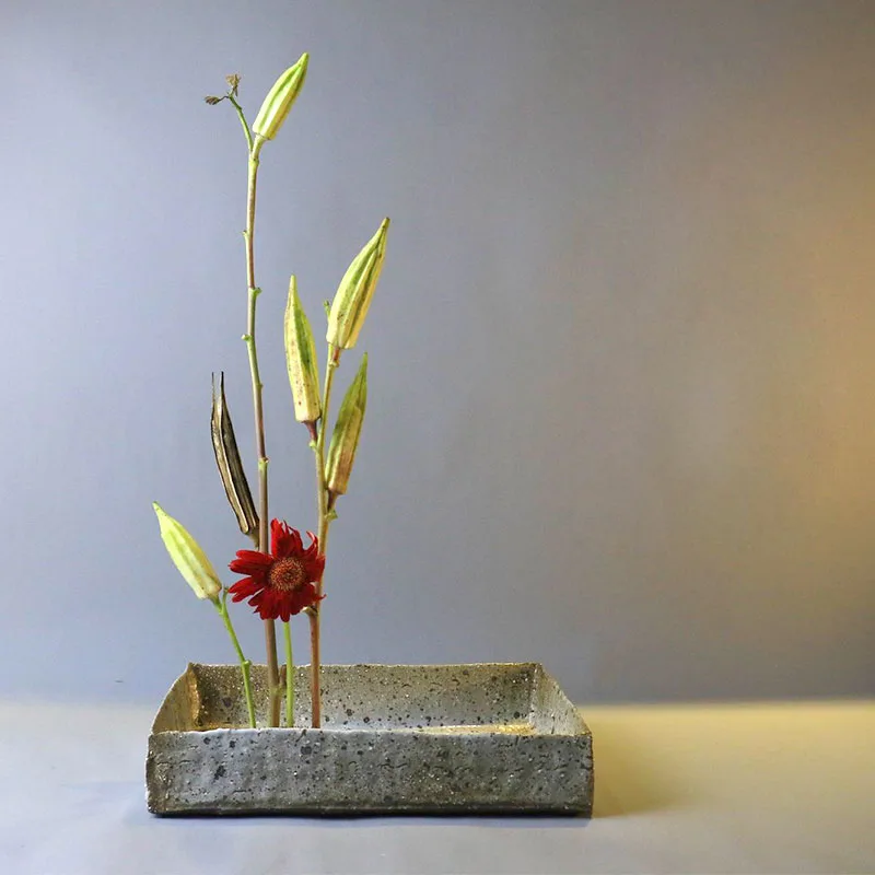 Японская Цветочная ваза цветочный горшок Ikebana гидропоники керамический