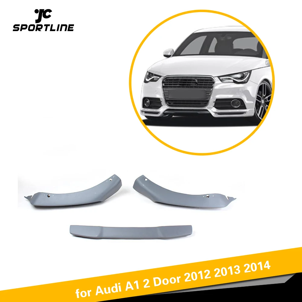 3 шт./компл. PU Неокрашенные разветвители для переднего бампера Cupwings Audi A1 2 Door 2012 2013