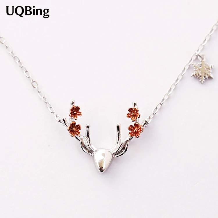Ожерелье чокер из серебра 2017 пробы с кулоном в виде лося|jewelry chain|jewelry loopjewelry embossing |
