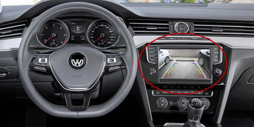 Liandlee заднего хода автомобиля зеркало заднего вида Камера для Volkswagen VW Passat B8~ Экран/HD CCD использования парковочной Камера