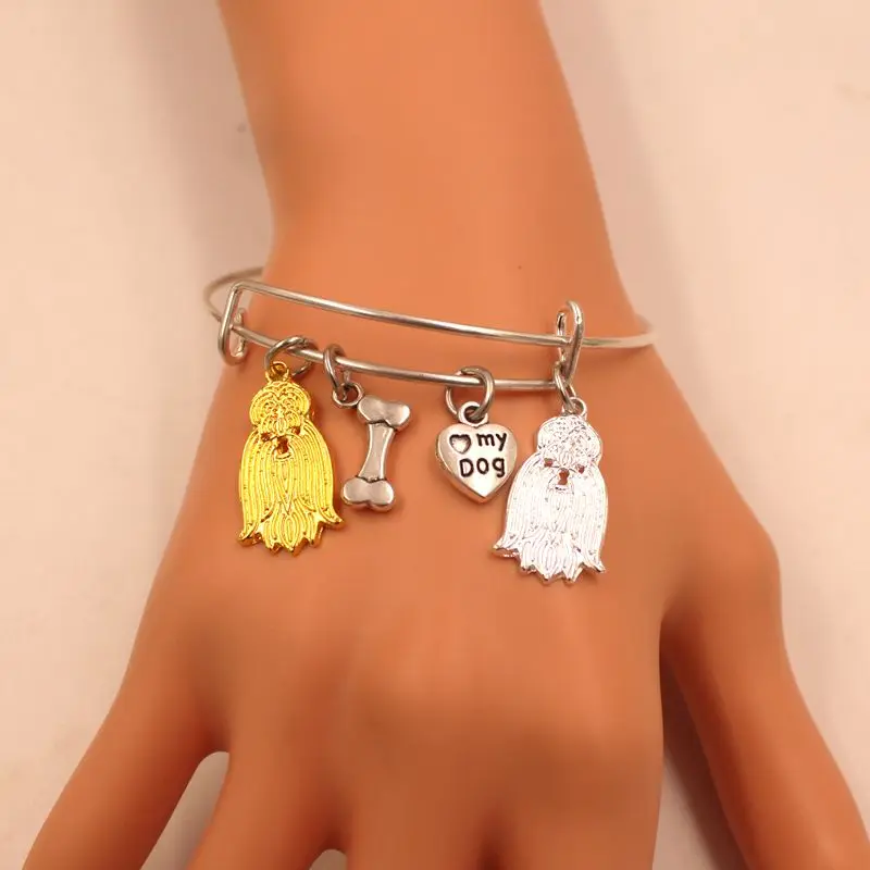 Новые модные браслеты в виде животных китайском шар пей собака любовь сплав