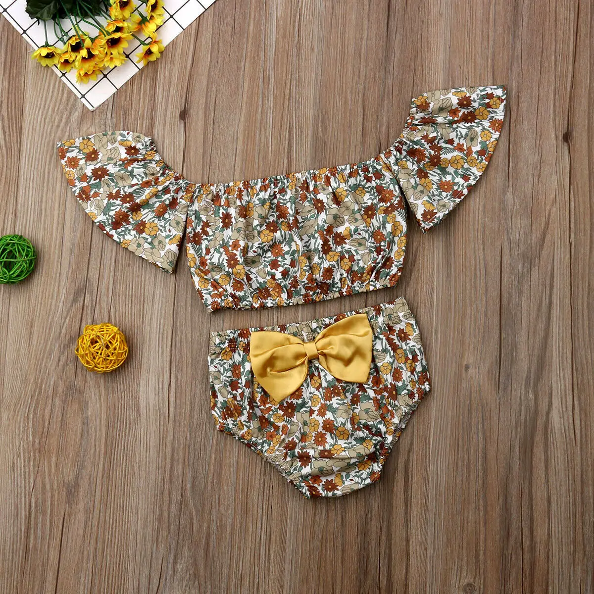 2 шт. для новорожденных маленьких девочек детское платье с открытыми плечами