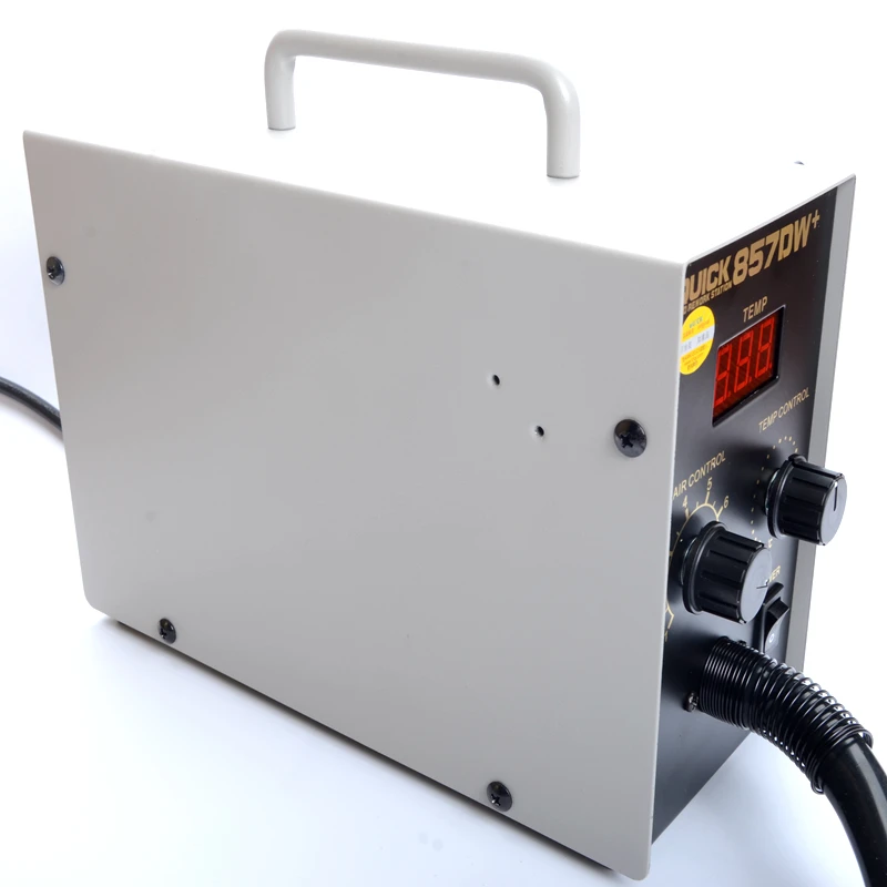 QUICK 857DW ЕС 220 В паяльная станция Регулируемая Термовоздушная пушка с винтовым