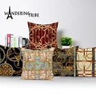 Наволочки с изображением мандалы в стиле ретро, роскошные наволочки с изображением сафьянских джунглей, растений в стиле бохо, наволочки для диванных подушек, для дома на ферме, декоративные подушки для дома