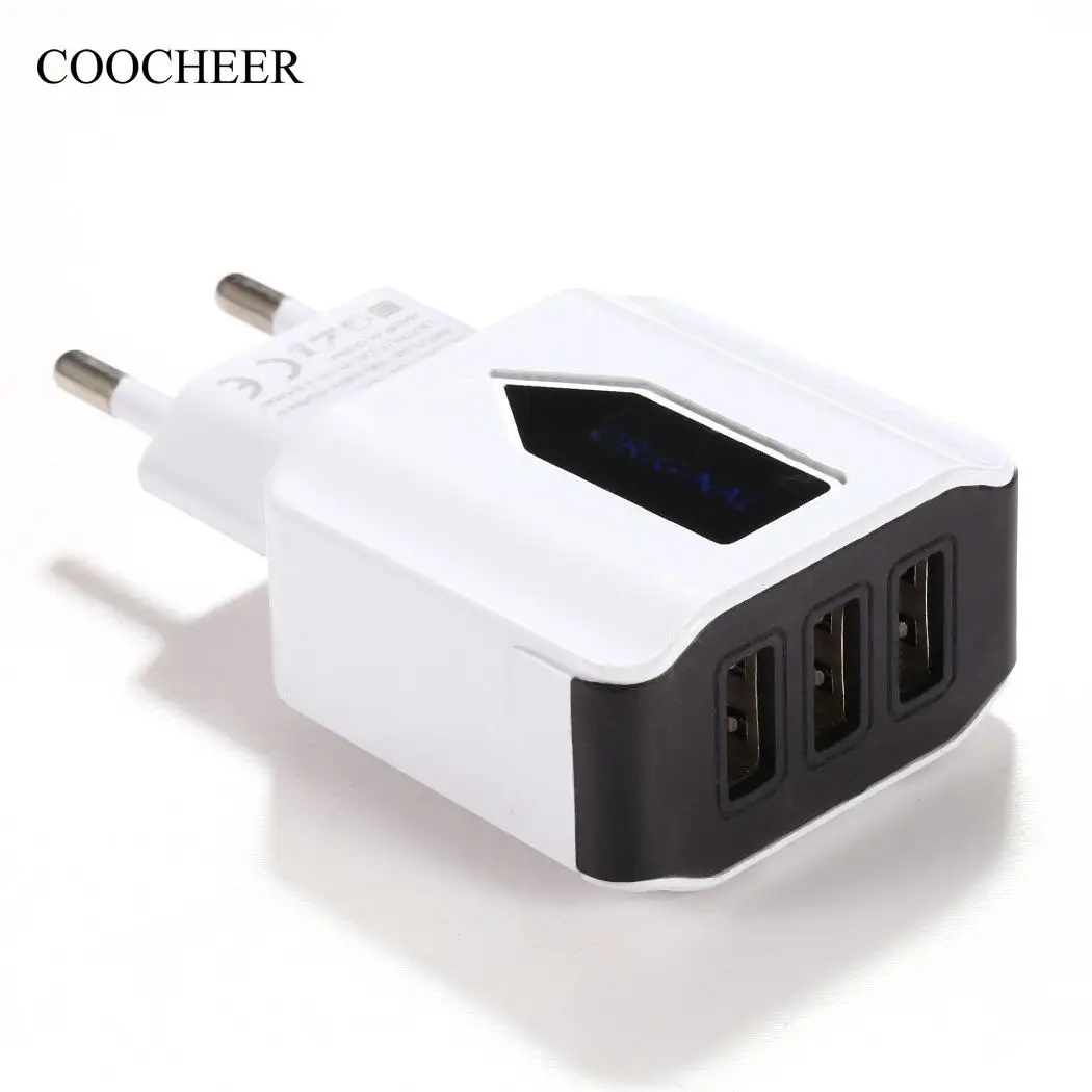 AC тройной путешествия USB порт зарядное устройство домашний адаптер питания стены