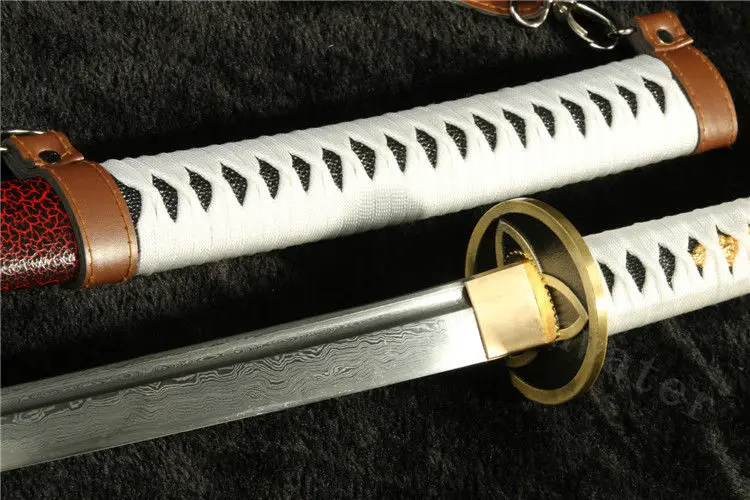 Дамаск сложенном стали оболочка ходячих мертвецов Michonne меч катана реплика|katana