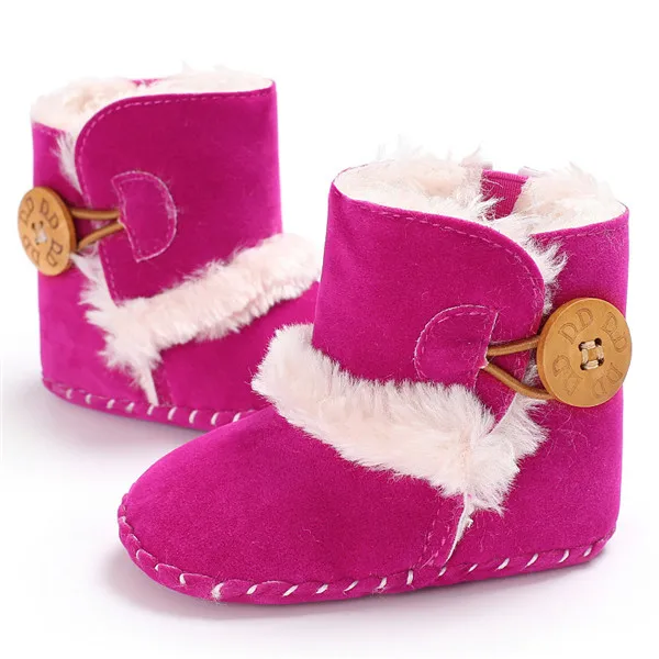 hot pink Г., новые стильные зимние детские ботинки супер теплая обувь детская кроватка Bebe для мальчиков и девочек, детские зимние ботинки на резиновой подошве для новорожденных - Цвет: hot pink