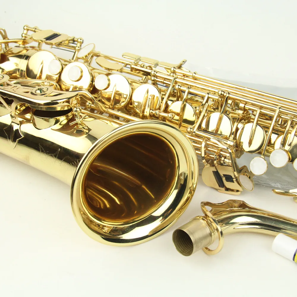 Альт-саксофон Eb sax альт-электрофорез золото с чехлом |