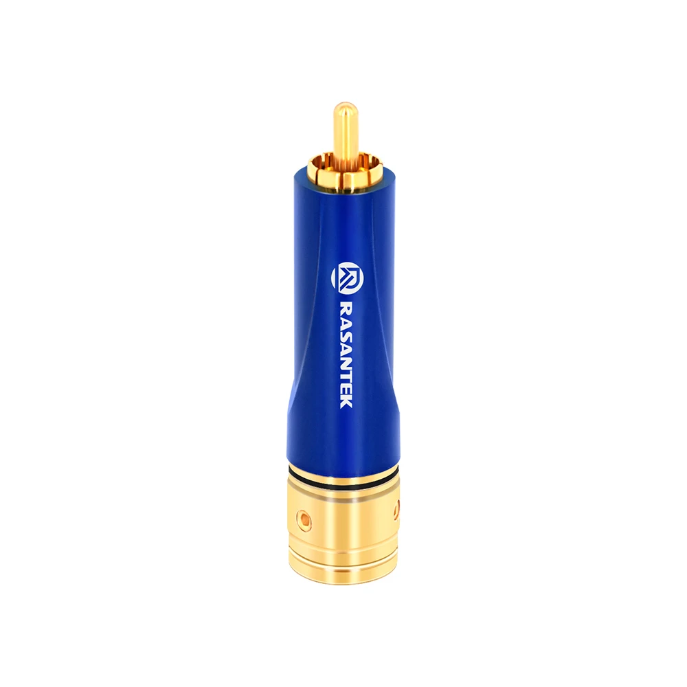 BLUE RASANTEK яркая краска оболочки аудио видео соединение rca разъем - Цвет: BLUE